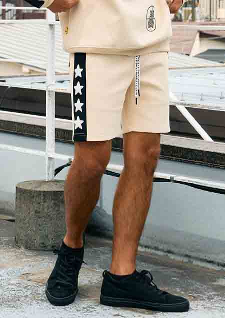 STUD MUFFIN TRストレッチポンチ ラインストーン ターゲットベアラインショートパンツ | OFF WHITE