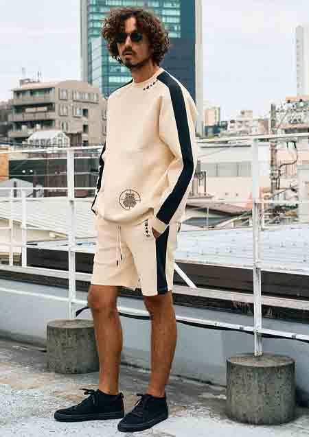 STUD MUFFIN TRストレッチポンチ ラインストーン ターゲットベアラインショートパンツ | OFF WHITE