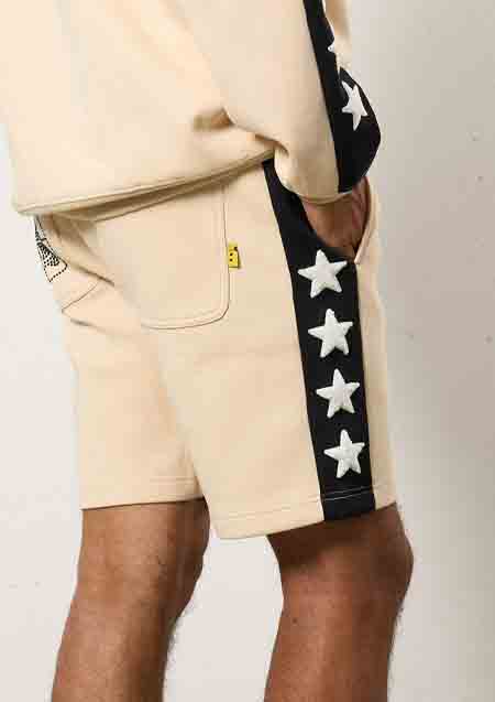 STUD MUFFIN TRストレッチポンチ ラインストーン ターゲットベアラインショートパンツ | OFF WHITE