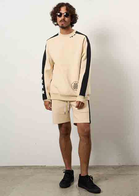 STUD MUFFIN TRストレッチポンチ ラインストーン ターゲットベアラインショートパンツ | OFF WHITE