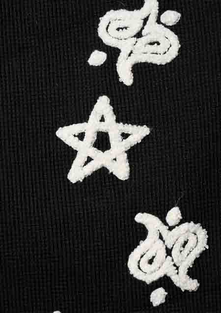 STUD MUFFIN ヘビーウエイトコットンワッフル ペイズリーサガラショートパンツ | BLACK