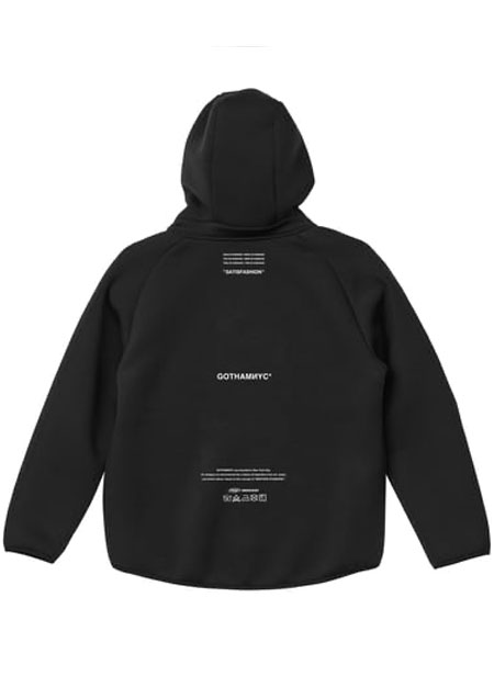 GOTHAM NYC 9.4oz ダンボールニット ジップパーカー | BLACK