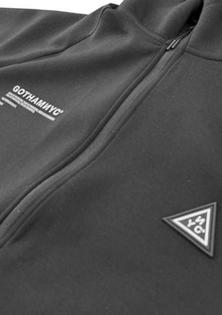 GOTHAM NYC 9.4oz ダンボールニット ジップパーカー | BLACK