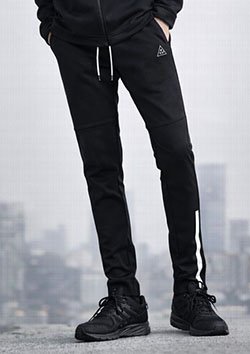 GOTHAM NYC SKINNY JERSEY PT | BLACK/WHITE