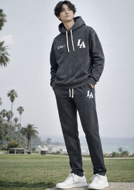 GOTHAM NYC 6.4oz Garment Dyed Hood | V.BLACK