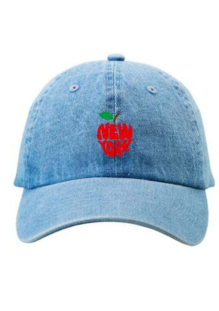 GOTHAM NYC APPLE 6 PANEL CAP | DENIM