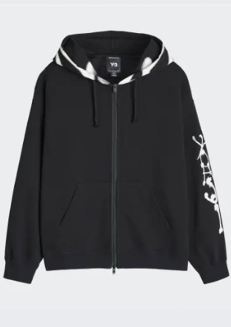Y-3 GFX FT ZIP HOOD | BLACK