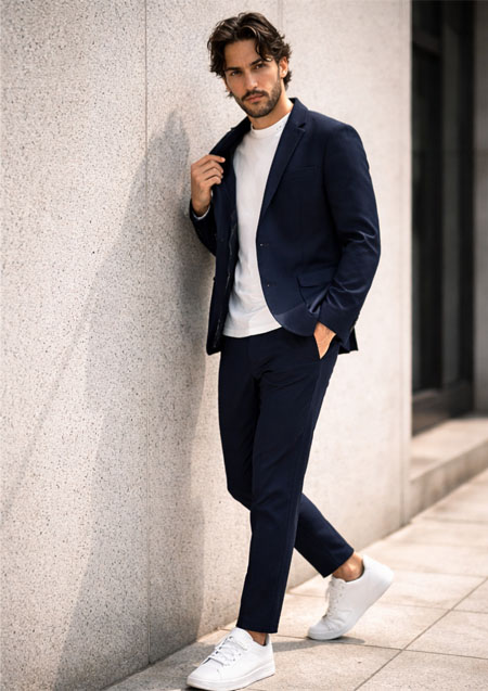 ARMYRICH ポンチテーラードスーツ | NAVY