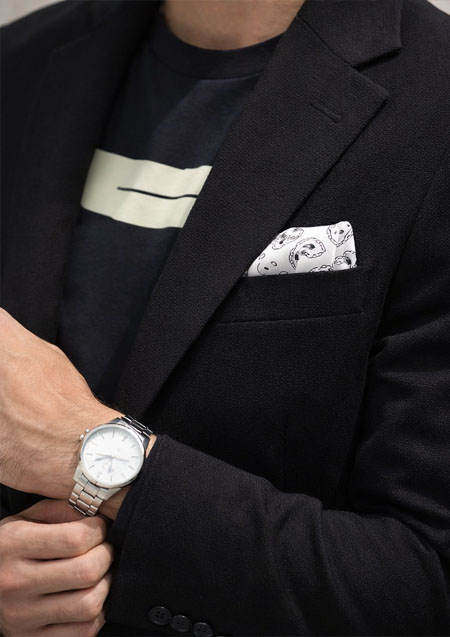 ARMYRICH 快適ストレッチメッシュ素材 Feel Loose 2Bテーラードスーツ | BLACK