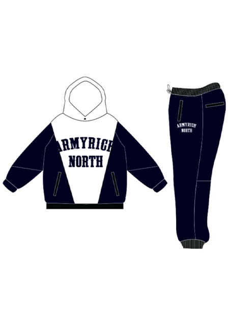 ARMYRICH ナイロンブロッキングパーカーセットアップ | NAVY