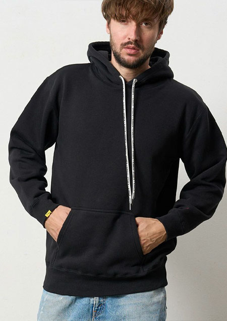 STUD MUFFIN TC裏毛起毛 PEACE AFTER DEATH&amp;マルチパッチワーク プルパーカー | BLACK