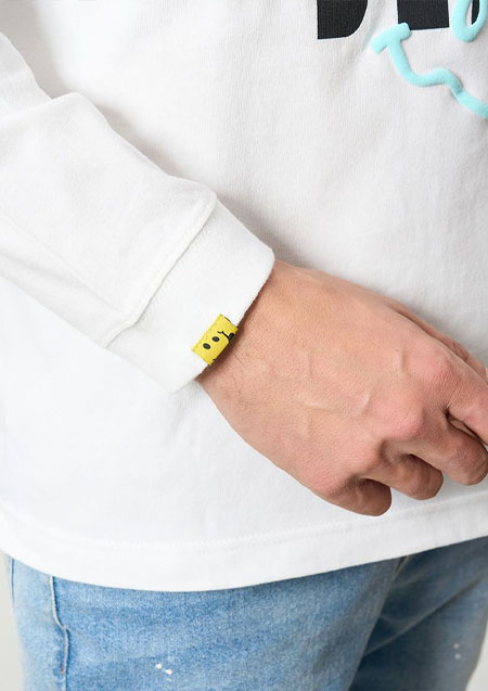 STUD MUFFIN 5.6ozコットン天竺 PEACE AFTER DEATH&クロスパッチワーク LS Tシャツ | WHITE