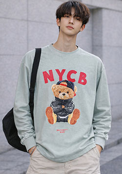 GOTHAM NYC BEAR LS TEE | S.GREEN