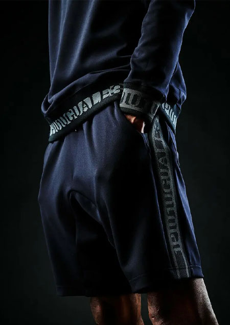 1PIU1UGUALE3 SPORT BLACK PREMIUM WIDE SHORTS | 99BLACK