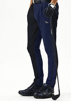 1PIU1UGUALE3 GOLF LOGO TAPE PLAYER SLACKS | 57NAVY