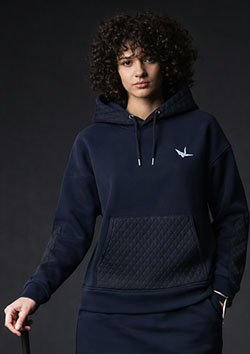 1PIU1UGUALE3 GOLF FLEECE PARKER | NAVY | LADIES
