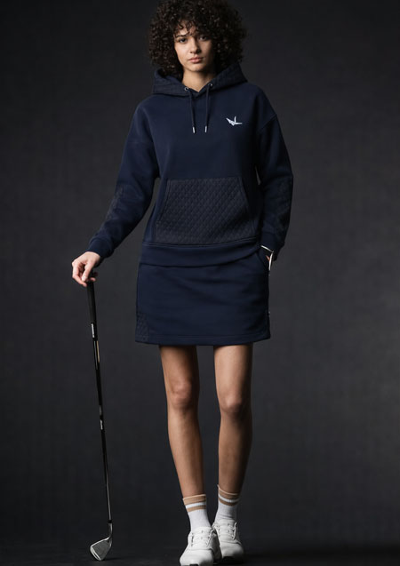 1PIU1UGUALE3 GOLF FLEECE PARKER | NAVY | LADIES