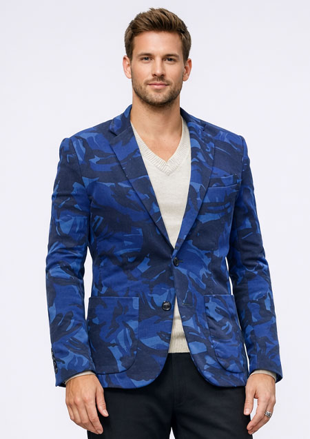 1PIU1UGUALE3 new wave jacket camo print | NAVY CAMO | MENS