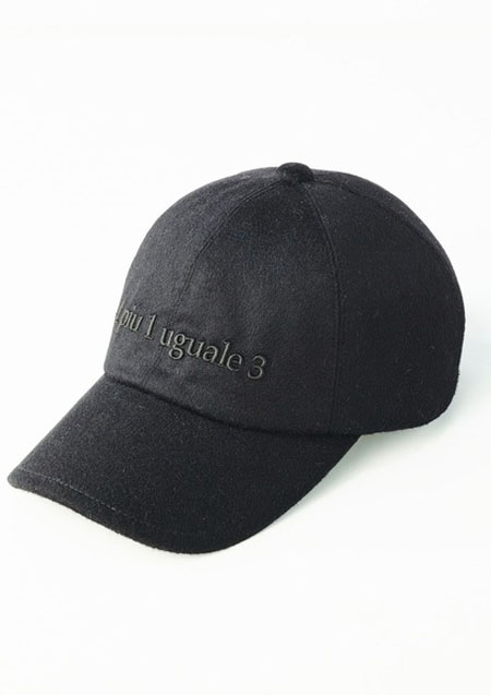 1PIU1UGUALE3 6PANEL CAP  | 99BLACK