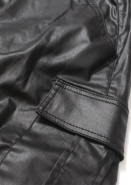 mnml CARGO DRAWCORD PANTS | WAXED BLACK