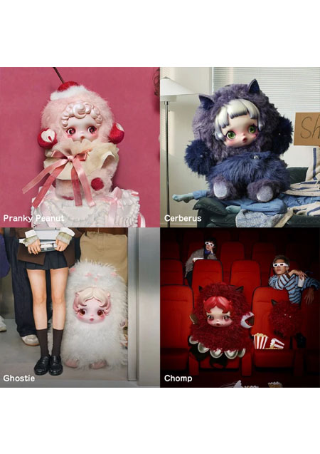 POPMART SKULLPANDA マスコットポーチ ぬいぐるみ キーホルダー スカルパンダ