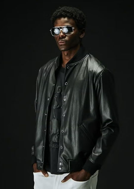 1PIU1UGUALE3 SPORT CLASSIC STADIUM JACKET | 99BLACK