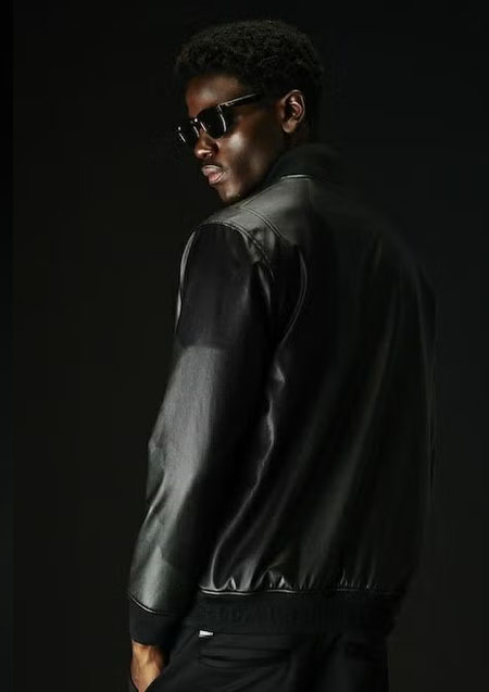 1PIU1UGUALE3 SPORT CLASSIC STADIUM JACKET | 99BLACK