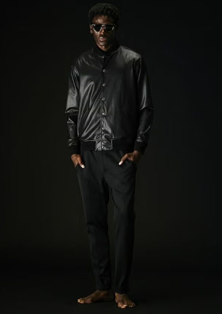 1PIU1UGUALE3 SPORT CLASSIC STADIUM JACKET | 99BLACK