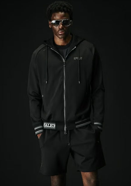 1PIU1UGUALE3 SPORT ZIP UP PARKA | 9988BlackCharcoal