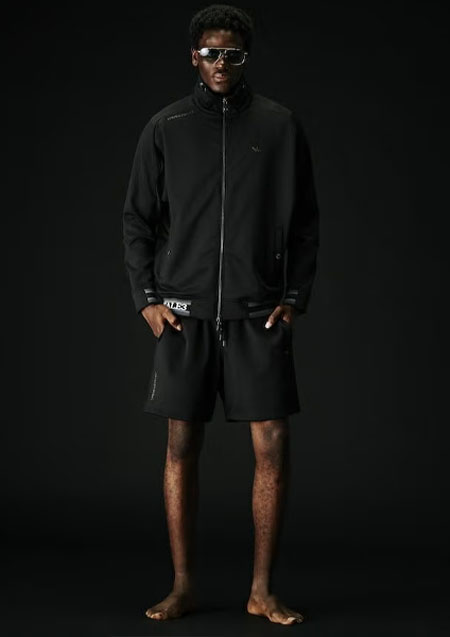 1PIU1UGUALE3 SPORT NEW ZIP STAND | 99/88 Black Charcoal