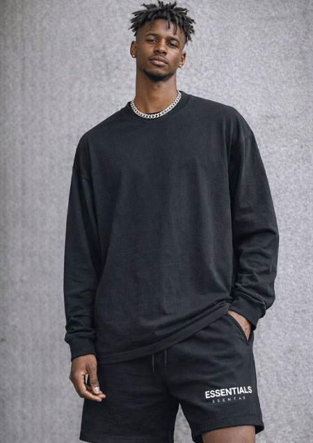FOG ESSENTIALS REFLECTOR LOGO LS TEE | BLACK