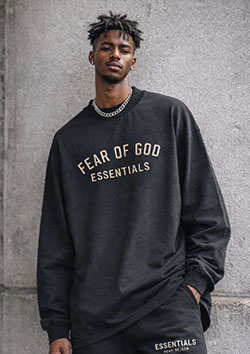 FOG ESSENTIALS 24FW ARCH LOGO LS TEE | BLACK