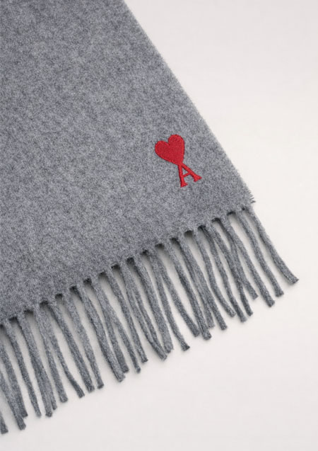 AMI PARIS LOGO MUFFLER | 061GRAY