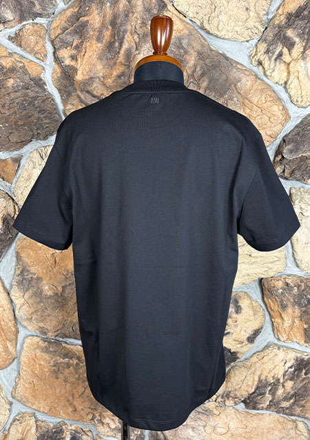 ami paris ブラック コットン AMI DE COEUR Tシャツ ライトコットンジャージー Ami de Coeur Tシャツ | 045BLACK