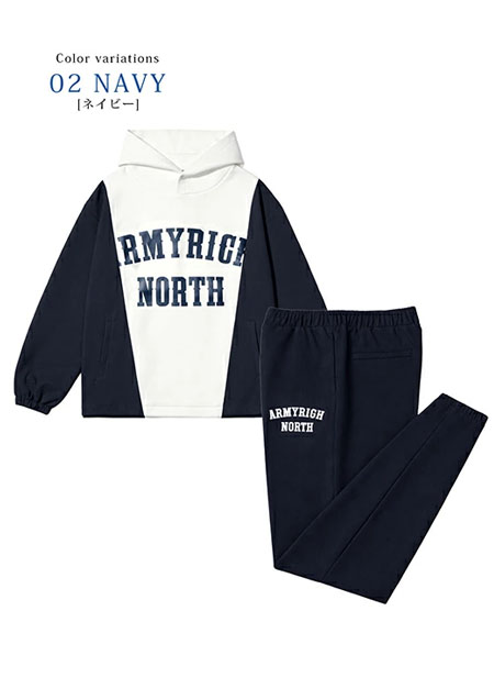 ARMYRICH ナイロンブロッキングパーカーセットアップ | NAVY