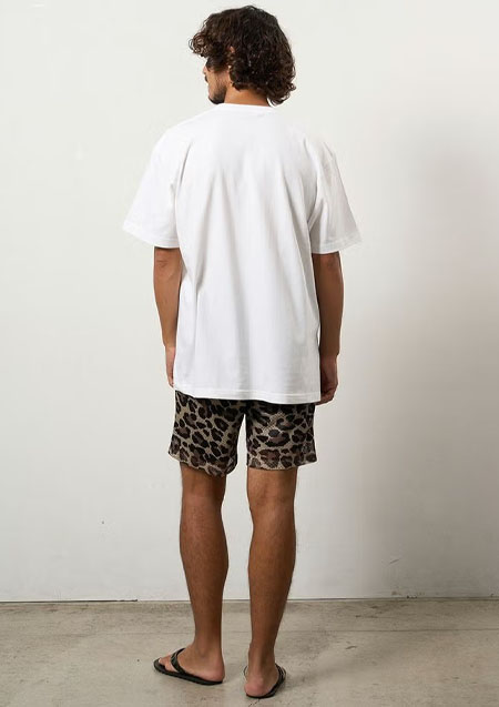 STUD MUFFIN 8oz5.6ozコットン天竺 ターゲットベアフォームプリントSSシャツ Tシャツ | WHITE