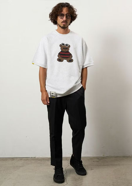 STUD MUFFIN 8ozフレンチテリー カートベアシークイン SSシャツ | ASH