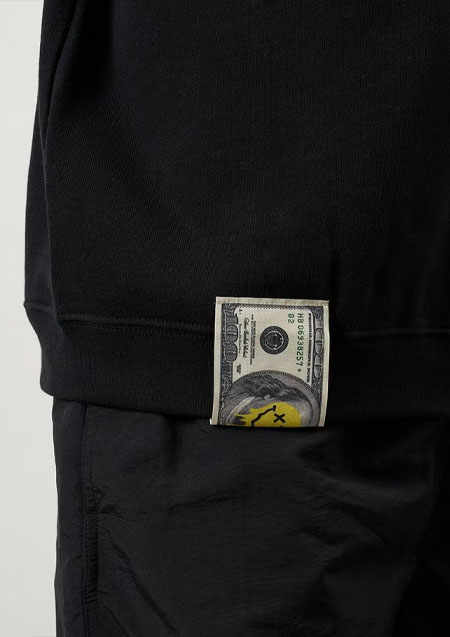 STUD MUFFIN 8ozフレンチテリー カートベアシークイン SSシャツ | BLACK