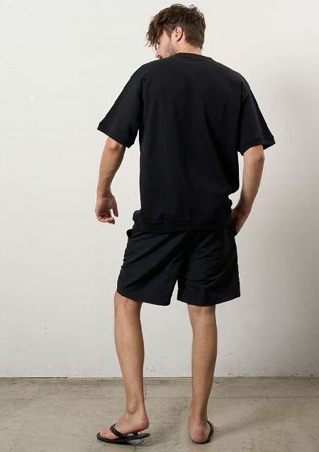 STUD MUFFIN 8ozフレンチテリー カートベアシークイン SSシャツ | BLACK