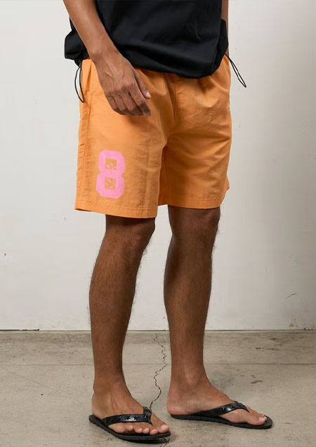 STUD MUFFIN 8スマイル ナイロン イージーショーツ | ORANGE