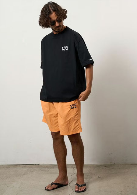 STUD MUFFIN 8スマイル ナイロン イージーショーツ | ORANGE