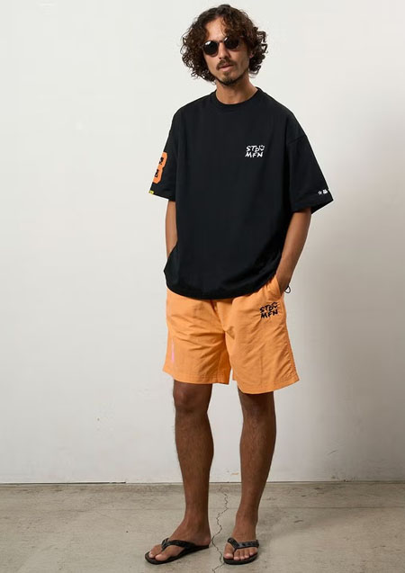 STUD MUFFIN 8スマイル ナイロン イージーショーツ | ORANGE