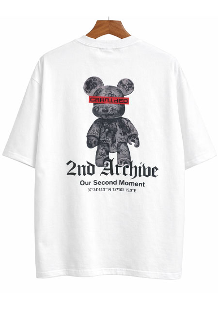 2nd Archive BEAR CAPTUREDTee | WHITE