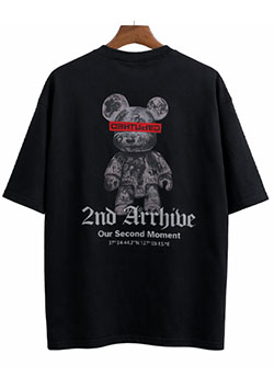 2nd Archive BEAR CAPTUREDTee | BLACK