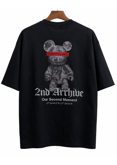 2nd Archive BEAR CAPTUREDTee | BLACK