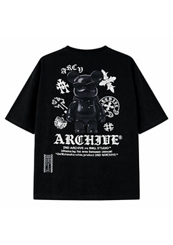 2nd Archive CROSS BEAR Tee | BLACK