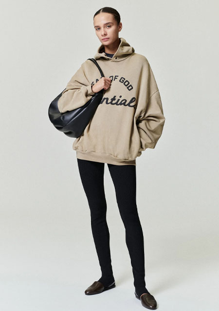 FOG ESSENTIALS Training 90s Hoodie  | FADED DUNE