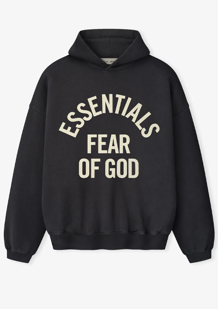 FOG ESSENTIALS Campus 90s Hoodie  | FADED BLACK