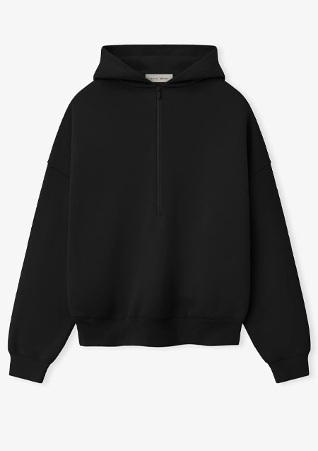 FOG ESSENTIALS Property Lounge Half Zip Hoodie  | BLACK
