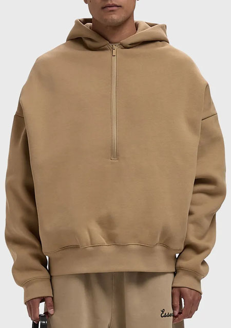 FOG ESSENTIALS Property Lounge Half Zip Hoodie  | DUNE